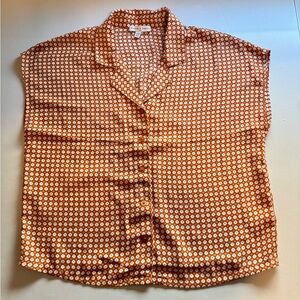 Orange Patterned Women's Top